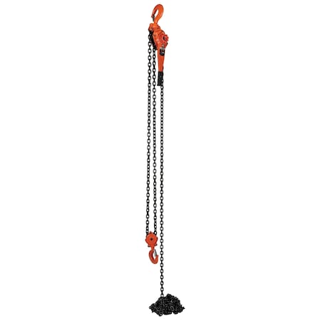 Vestil Professional Lever Hoist, 20 ft. Lift, 12K, 12000 lbs Load Capacity, 20 ft Hoist Lift, Hook PLH-120-20